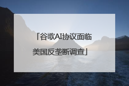 谷歌AI协议面临美国反垄断调查