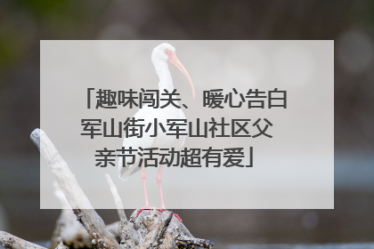趣味闯关、暖心告白 军山街小军山社区父亲节活动超有爱