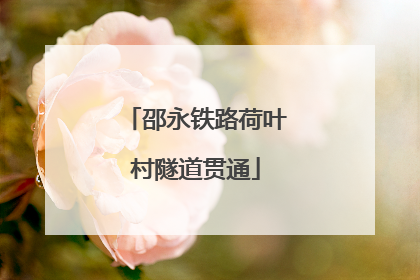 邵永铁路荷叶村隧道贯通