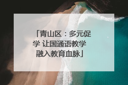 青山区：多元促学 让国通语教学融入教育血脉