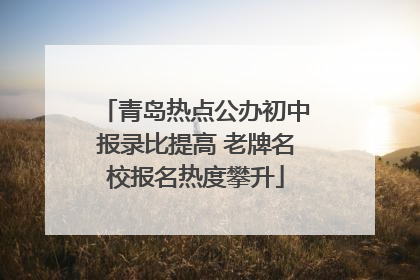 青岛热点公办初中报录比提高 老牌名校报名热度攀升