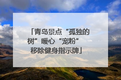 青岛景点“孤独的树”暖心“宠粉” 移除健身指示牌