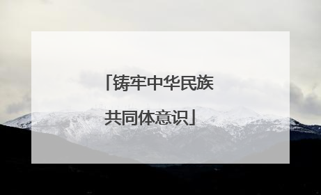 铸牢中华民族共同体意识