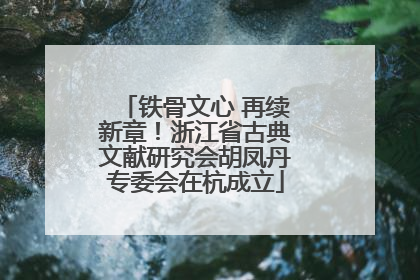 铁骨文心 再续新章！浙江省古典文献研究会胡凤丹专委会在杭成立