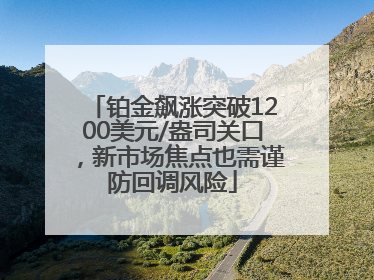 铂金飙涨突破1200美元/盎司关口，新市场焦点也需谨防回调风险