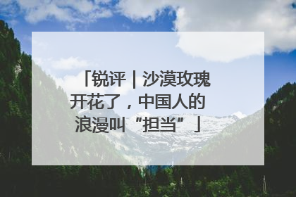 锐评｜沙漠玫瑰开花了，中国人的浪漫叫“担当”