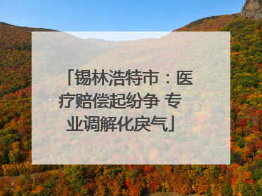 锡林浩特市：医疗赔偿起纷争 专业调解化戾气