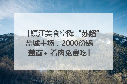 镇江美食空降“苏超”盐城主场，2000份锅盖面+ 肴肉免费吃
