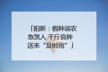 阳新：假种误农急煞人 千斤良种送来“及时雨”