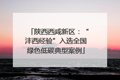 陕西西咸新区：“沣西经验”入选全国绿色低碳典型案例