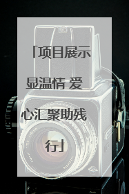 项目展示显温情 爱心汇聚助残行