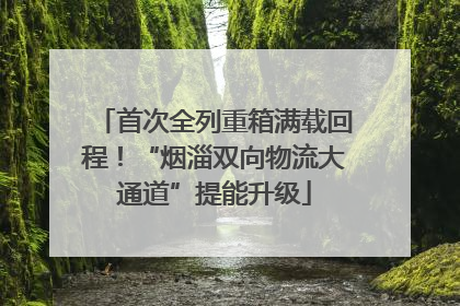 首次全列重箱满载回程！“烟淄双向物流大通道”提能升级