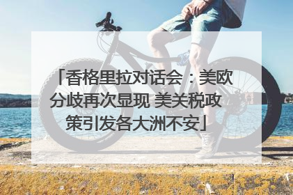 香格里拉对话会：美欧分歧再次显现 美关税政策引发各大洲不安