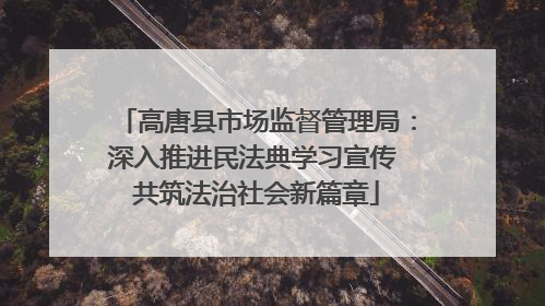 高唐县市场监督管理局：深入推进民法典学习宣传 共筑法治社会新篇章