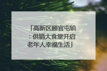 高新区顾官屯镇：供销大食堂开启老年人幸福生活