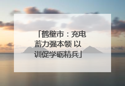 鹤壁市：充电蓄力强本领 以训促学砺精兵