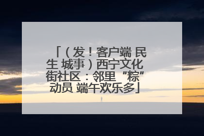 （发！客户端 民生 城事）西宁文化街社区：邻里“粽”动员 端午欢乐多