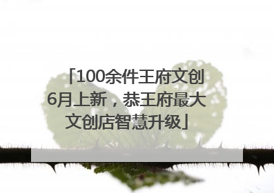 100余件王府文创6月上新，恭王府最大文创店智慧升级