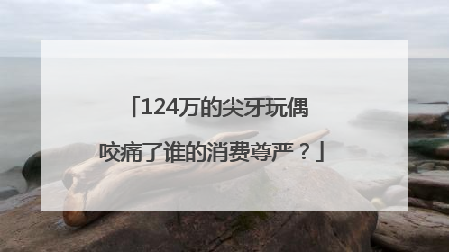 124万的尖牙玩偶 咬痛了谁的消费尊严？