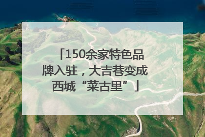 150余家特色品牌入驻，大吉巷变成西城“菜古里”
