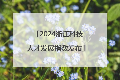 2024浙江科技人才发展指数发布