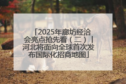 2025年廊坊经洽会亮点抢先看（二）丨河北将面向全球首次发布国际化招商地图