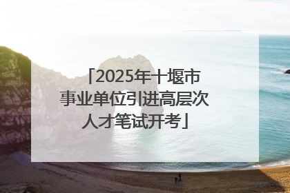 2025年十堰市事业单位引进高层次人才笔试开考