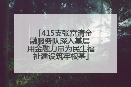 415支张富清金融服务队深入基层 用金融力量为民生福祉建设筑牢根基