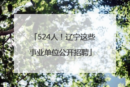 524人！辽宁这些事业单位公开招聘