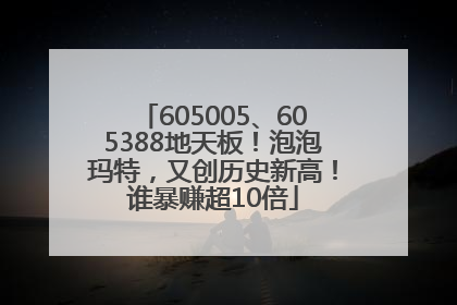 605005、605388地天板！泡泡玛特，又创历史新高！谁暴赚超10倍
